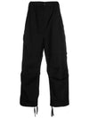 24SS Logo Patch Jet Cargo Pants Black I032967 8902 - CARHARTT - BALAAN 2