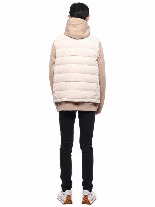 corduroy padded vest white - BRUNELLO CUCINELLI - BALAAN.