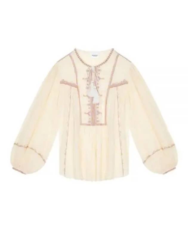 SILEKI A HT0371FA B1J15E 23SU Rekia Cotton Shirt - ISABEL MARANT - BALAAN 1