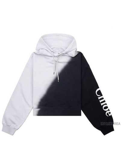 Printed Hoodie Sweater Black White - CHLOE - BALAAN 2