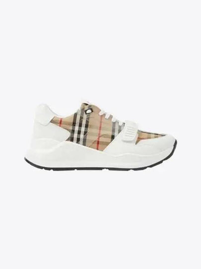 Ramsey Vintage Check Velcro Low Top Sneakers White Beige - BURBERRY - BALAAN 2