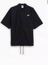 Club Oxford Short Sleeve Shirt Black - NIKE - BALAAN 2