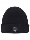 Wool Fox Head Beanie Black - MAISON KITSUNE - BALAAN 2