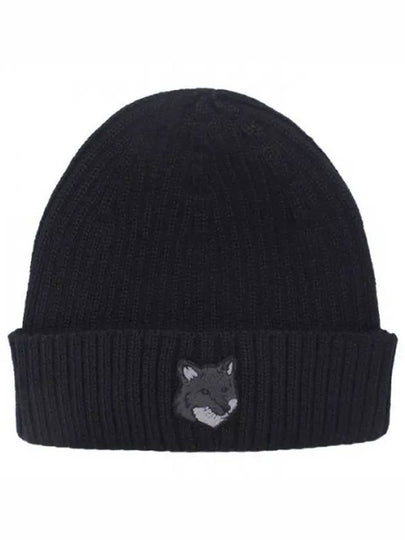 Wool Fox Head Beanie Black - MAISON KITSUNE - BALAAN 2