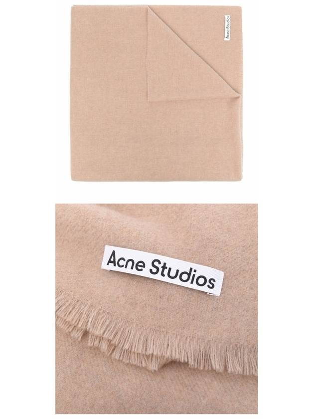 Logo Wool Muffler Oatmeal Melange - ACNE STUDIOS - BALAAN 6