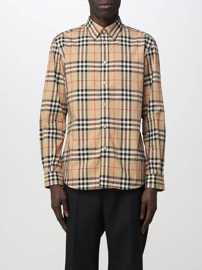 Check Cotton Poplin Shirt Archive Beige - BURBERRY - BALAAN 2