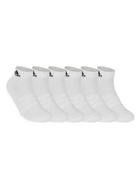 Performance Cushion Ankle Socks 6 Pairs White - ADIDAS - BALAAN 1