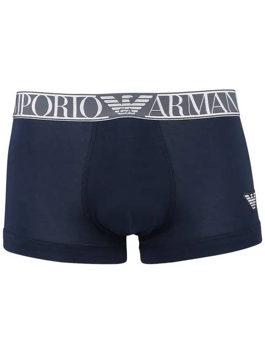 Men's Logo Boxer Briefs Navy - EMPORIO ARMANI - 1