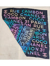 CC Logo Scarf Silk Black 24C AA9719 - CHANEL - BALAAN 5