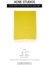 Logo Wool Fringe Muffler Yellow - ACNE STUDIOS - BALAAN 3