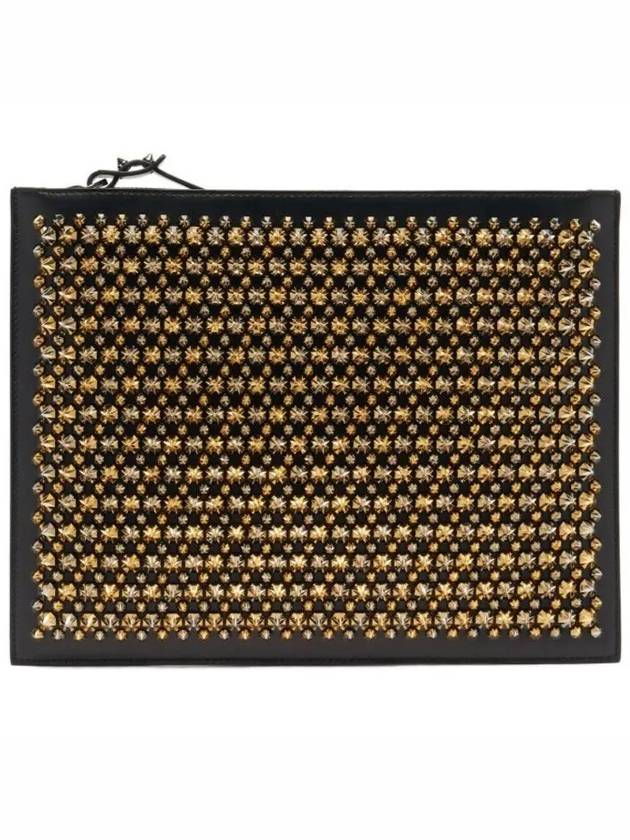 Pif Paris gold studded leather clutch bag 1215163 - CHRISTIAN LOUBOUTIN - BALAAN 1