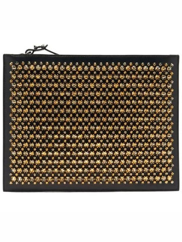 Pif Paris gold studded leather clutch bag 1215163 - CHRISTIAN LOUBOUTIN - BALAAN 1