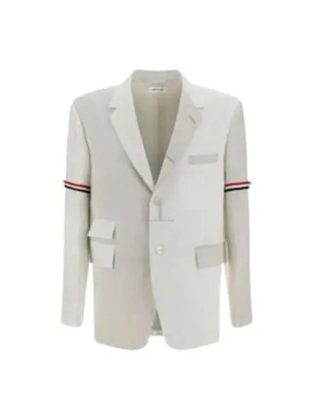 Armband Two Tone Tailored Jacket White - THOM BROWNE - BALAAN 2