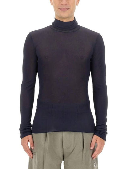 Men's Ribbed Turtleneck Navy - AMI - BALAAN 2