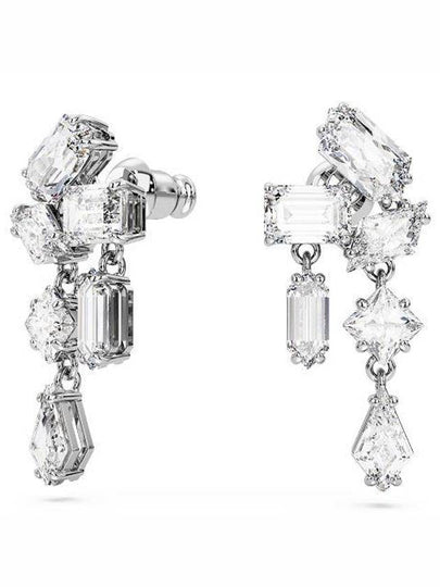 Women's Mesmera Drop Rhodium Earrings White - SWAROVSKI - BALAAN 2