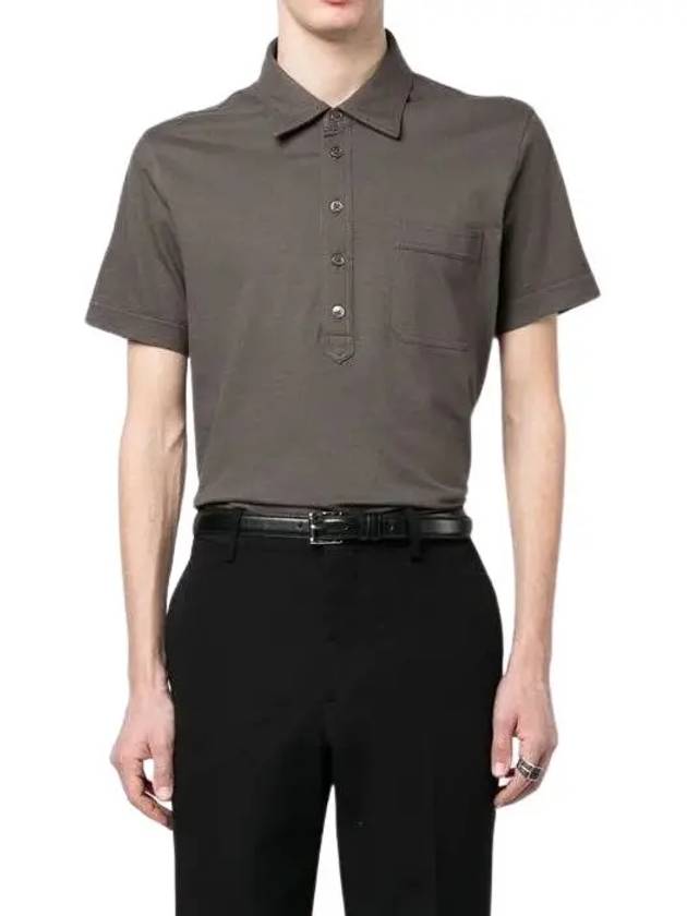 Pocket PK Shirt Gray - TOM FORD - BALAAN.