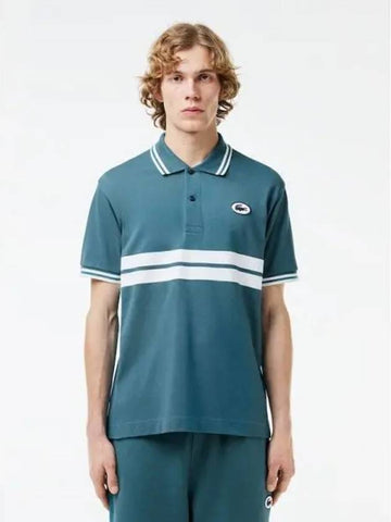 Men s color combination tipping puff badge match polo t shirt PH7447 54G IPM domestic product GQ2N24013021161 - LACOSTE - BALAAN 1