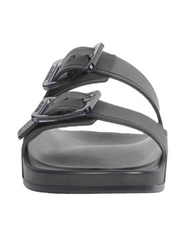 Mallorca Strappy Leather Slippers Black - BALENCIAGA - BALAAN 3