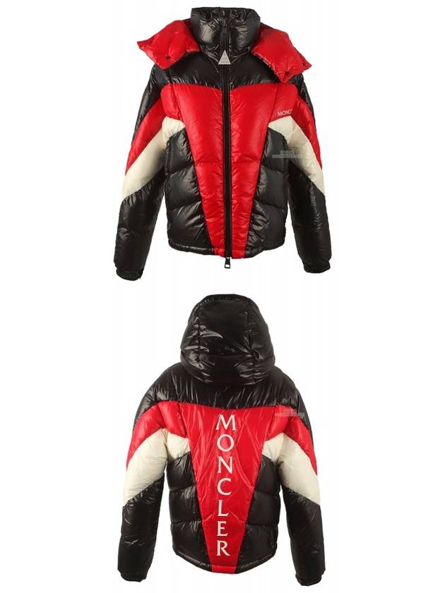 Men's Antimet Back Logo Padding Black Red - MONCLER - BALAAN 6