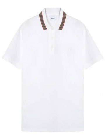 Icon Stripe Collar Cotton Pique Polo Shirt Men s - BURBERRY - BALAAN 1