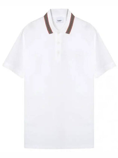 Icon Stripe Collar Cotton Pique Polo Shirt - BURBERRY - BALAAN 1