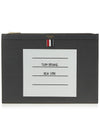 Pebble Document Medium Clutch Bag Grey - THOM BROWNE - BALAAN 2