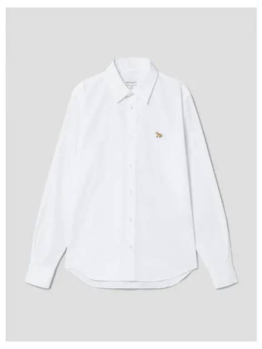 Men s Classic Shirt Blouse Southern Fox Patch Cotton Poplin White Domestic Product - MAISON KITSUNE - BALAAN 1
