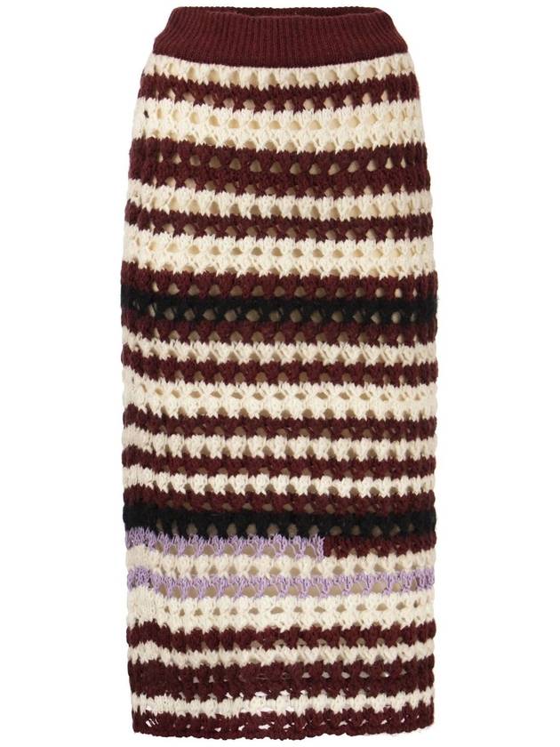 crochet striped knit pencil skirt - MARNI - BALAAN 2