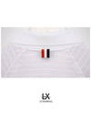 Stripe Knit Short Sleeve Polo Shirt Light Pink - THOM BROWNE - BALAAN 7