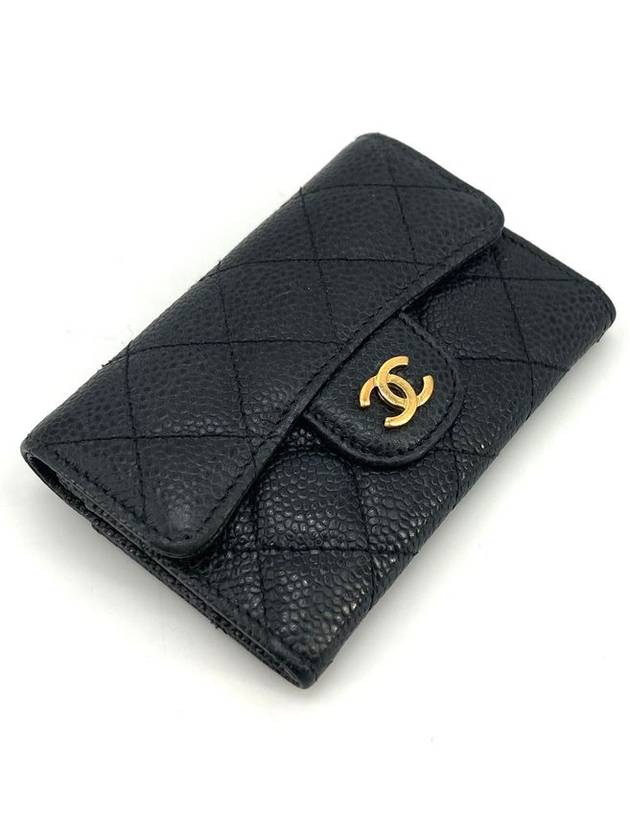 Caviar gold flap card wallet - CHANEL - BALAAN 6