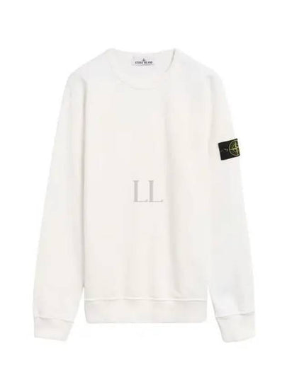 Wappen Patch Crew Neck Cotton Sweatshirt White - STONE ISLAND - BALAAN 2