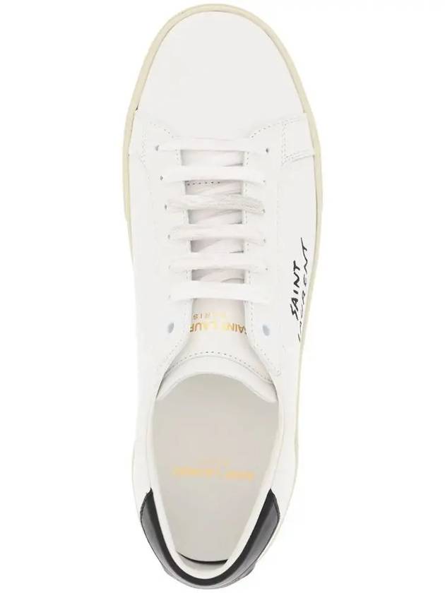 Court Classic Black Tab Low Top Sneakers White - SAINT LAURENT - BALAAN 5