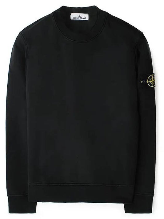 Wappen Patch Garment Dyed Sweatshirt Black - STONE ISLAND - BALAAN 2