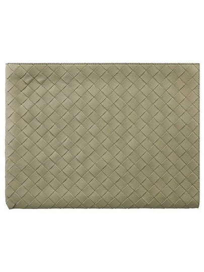 Intrecciato Half-Zip Clutch Bag Beige - BOTTEGA VENETA - BALAAN 2