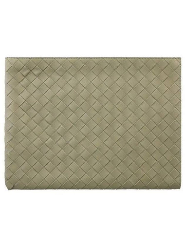 23SS 607479 VCPQ3 2919 Intrecciato Half Clutch Bag Travertine 997620 - BOTTEGA VENETA - BALAAN 1