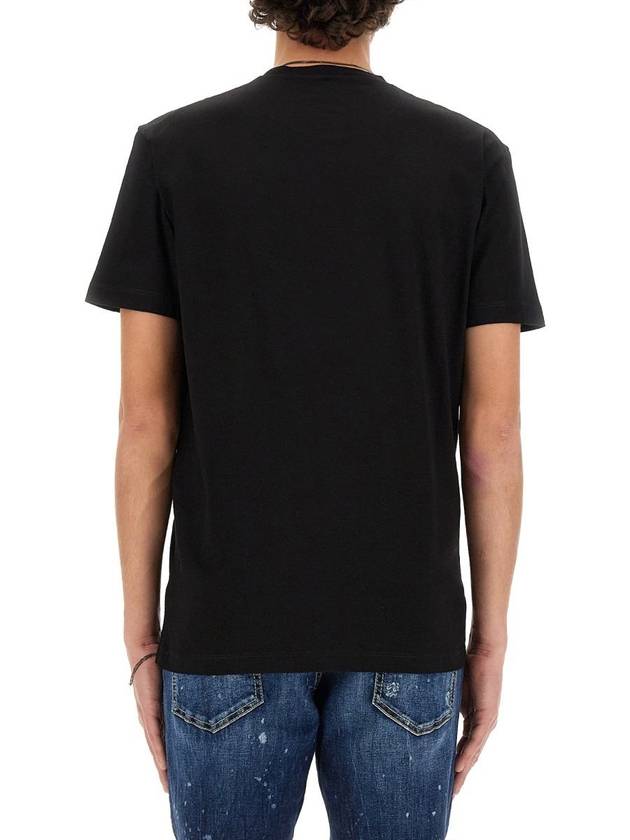 Men's Mini Icon Logo Short Sleeve T-Shirt Black - DSQUARED2 - BALAAN 4