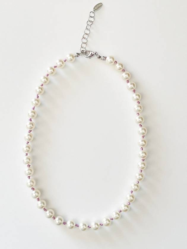 Color Pearls Color pearl necklace Lilac - ELYONA - BALAAN 1