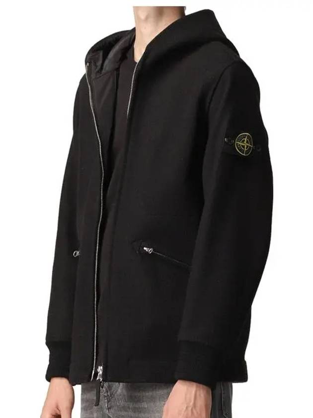 Panno Speciale Hooded Jacket Black - STONE ISLAND - BALAAN 6