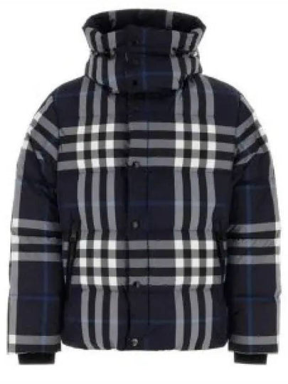 Larrick Check Hooded Padding Navy - BURBERRY - BALAAN 2