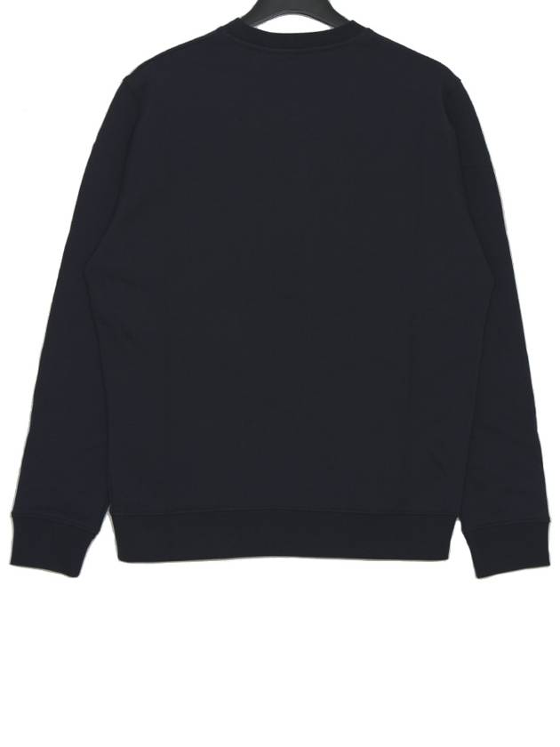 Box Logo Print Cotton Sweatshirt Navy - MSGM - BALAAN 7