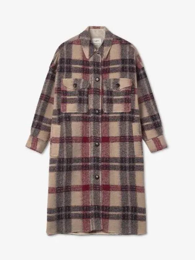 Pontage Check Coat Beige MA129822A012EBYEC - ISABEL MARANT - BALAAN 1