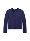 Embroidered Snap Button Cardigan Blue - POLO RALPH LAUREN - BALAAN 2