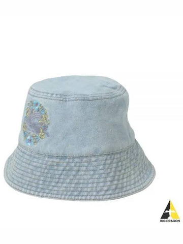 24 WAQA0008AD219 S9000 Embroidered Denim Bucket Hat - ETRO - BALAAN 1