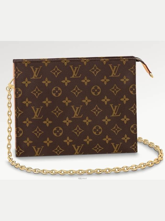 Toiletry Chain Monogram Pouch Bag Brown - LOUIS VUITTON - BALAAN 4