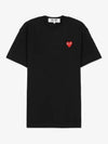 Red Heart T-Shirt Black - COMME DES GARCONS PLAY - BALAAN 2