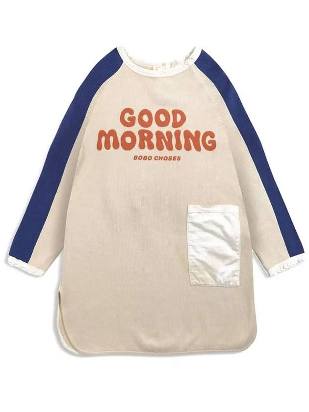 Kids Good Morning Fleece Dress Beige 221AC092 107 - BOBO CHOSES - BALAAN 2