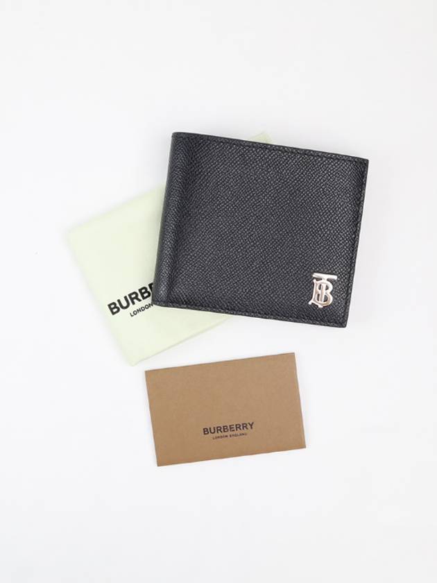 Grainy Leather TB Half Wallet Black - BURBERRY - BALAAN 9