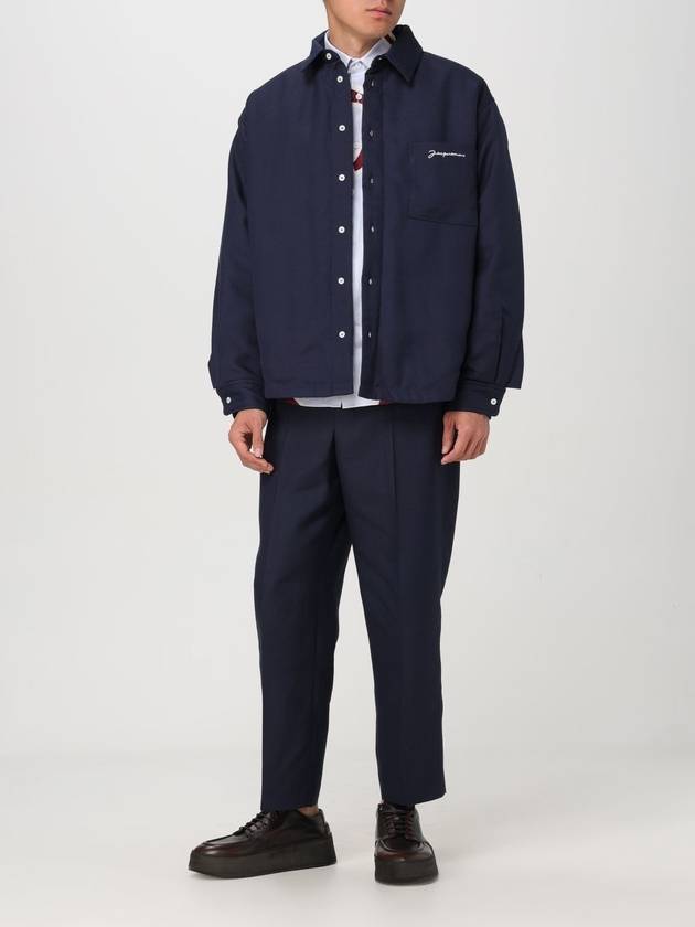 La Chemise Boulanger Viscose Long Sleeve Shirt Navy - JACQUEMUS - BALAAN 3