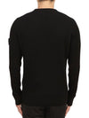 Crewneck Full Rib Wool Knit Top Black - STONE ISLAND - BALAAN 5