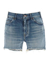 Wash Denim Skate Shorts Electric Sky - CELINE - BALAAN 1